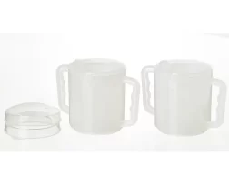 Homecraft Two Handled Mug 270ml Pair with Spout and Splash Lids